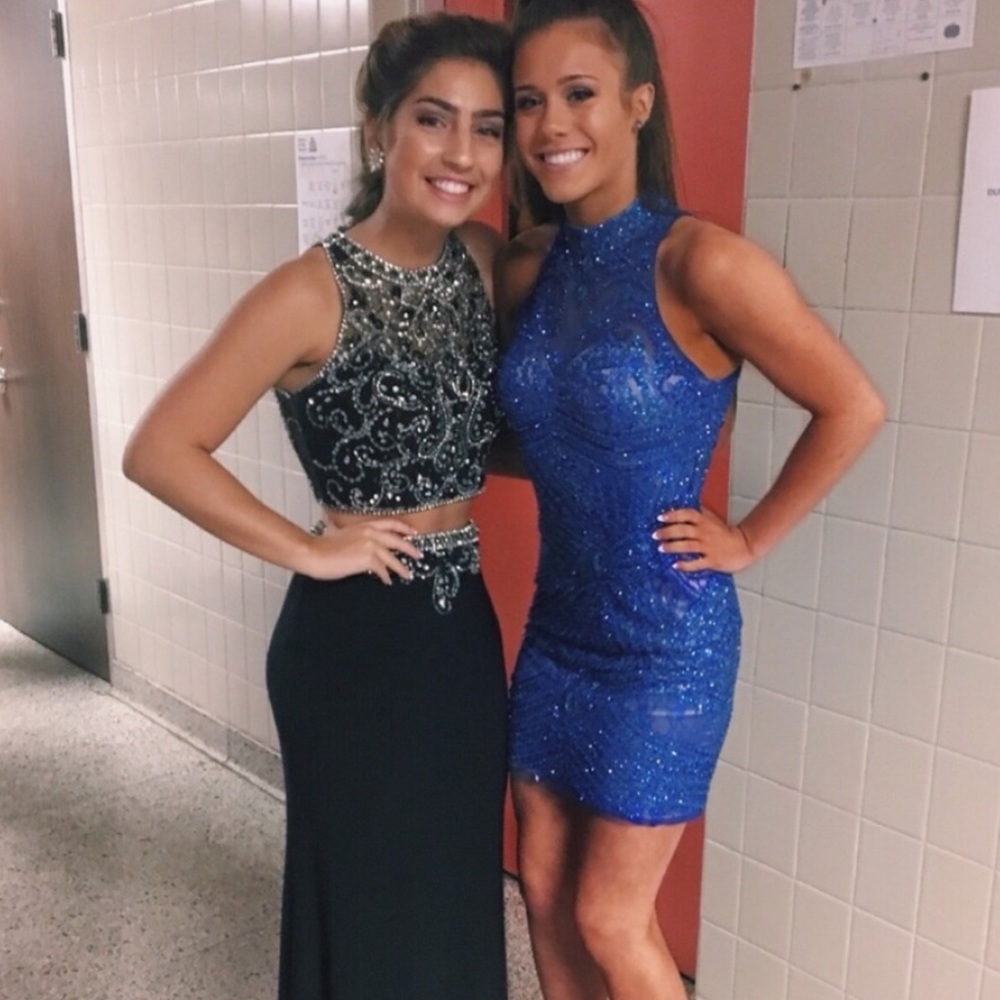 SHERRI HILL FULL RHINESTONE DRESS
